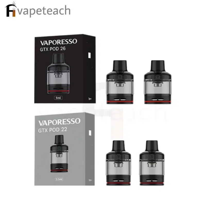VAPORESSO GTX POD 22 & 26 EMPTY REPLACEMENT PODS