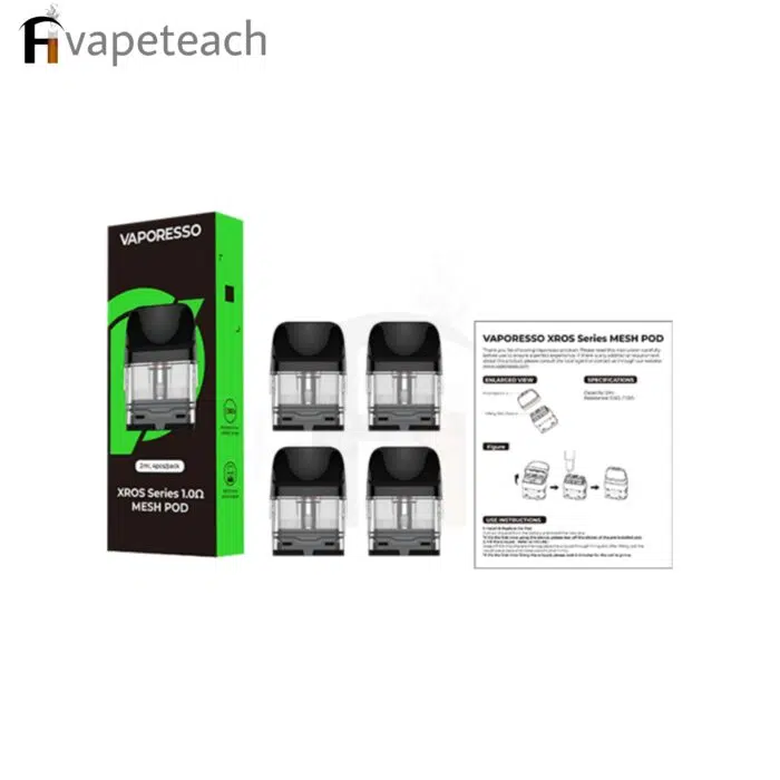 VAPORESSO XROS SERIES EMPTY REPLACEMENT POD 2ML 4Pcs