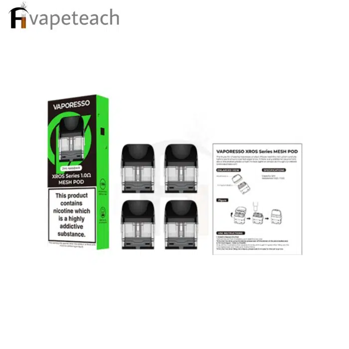 VAPORESSO XROS SERIES EMPTY REPLACEMENT POD 2ML 4Pcs
