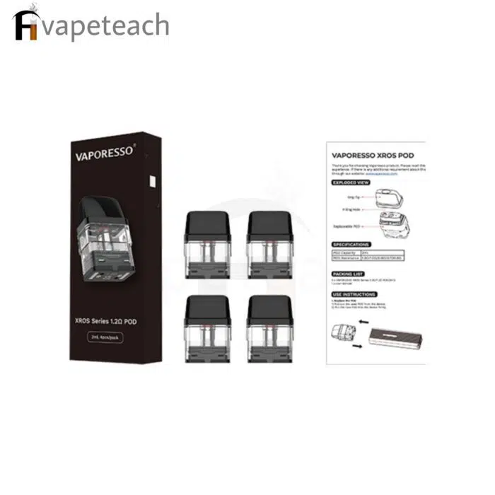 VAPORESSO XROS SERIES EMPTY REPLACEMENT POD 2ML 4Pcs