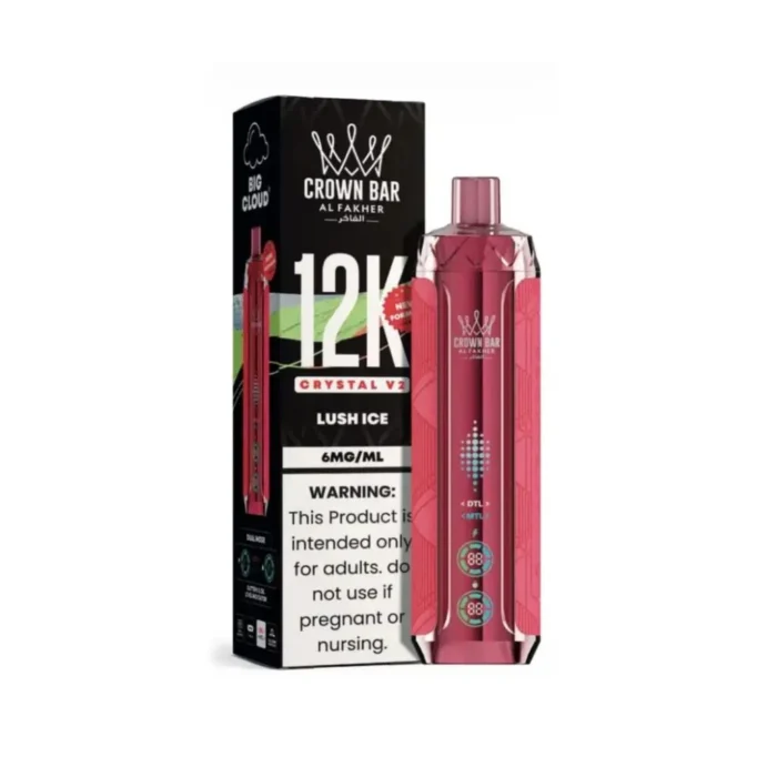 Al Fakher Crown Bar Crystal V2 12000 Puffs Disposable Vape in Dubai UAE 