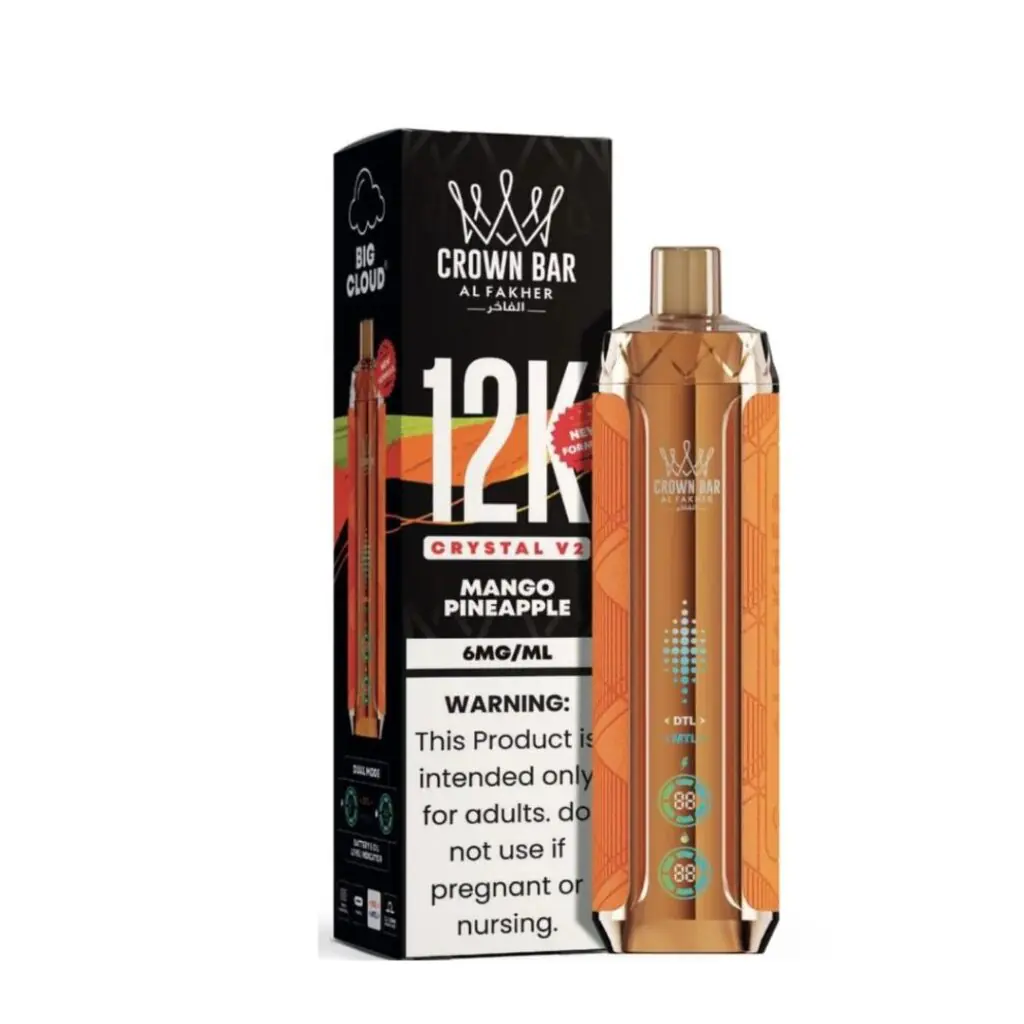 Al Fakher Crown Bar Crystal V2 12000 Puffs Disposable Vape in Dubai UAE
