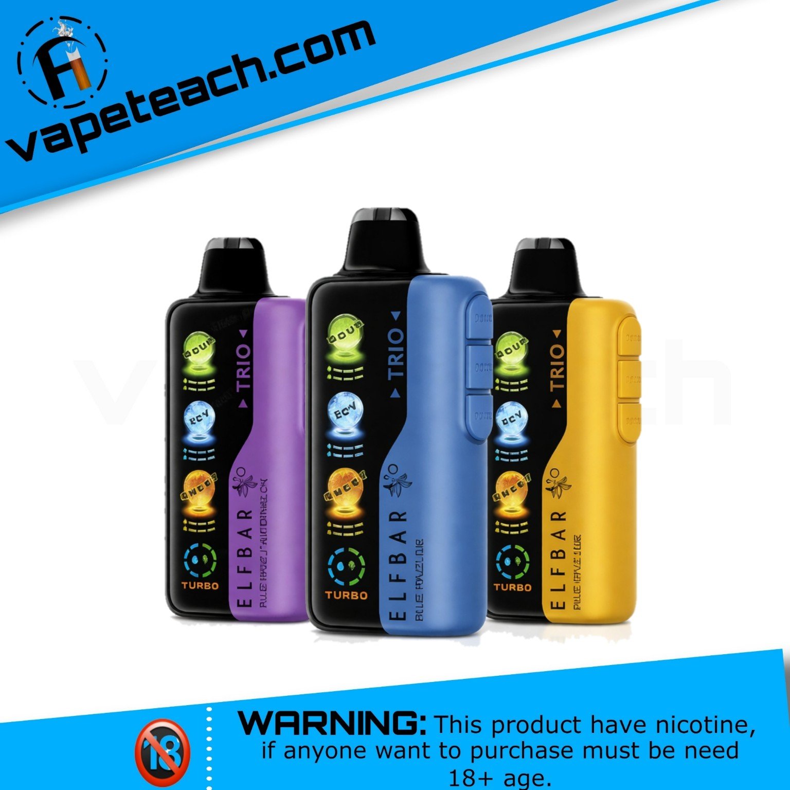 Elfbar TRIO 40000 Puffs 50mg(5%) Disposable Vape