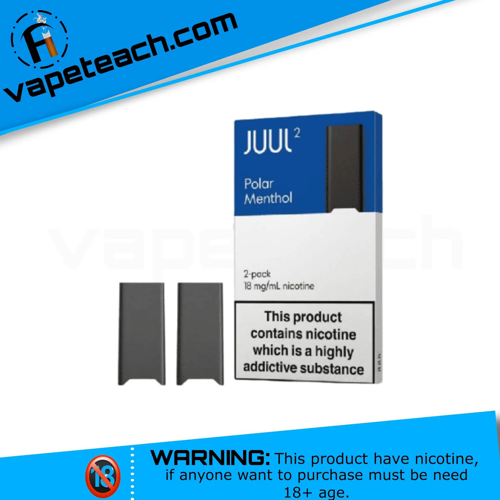 JUUL2 Polar Menthol Pods 18mg Nicotine