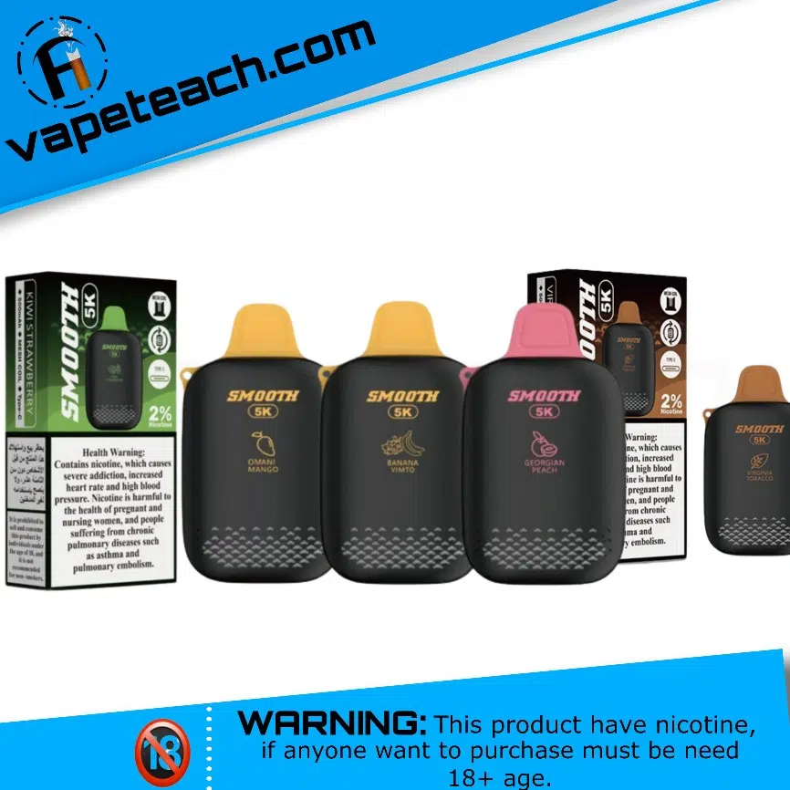 Smooth 5k Disposable Vape 5000 Puffs 20mg 2% Nicotine