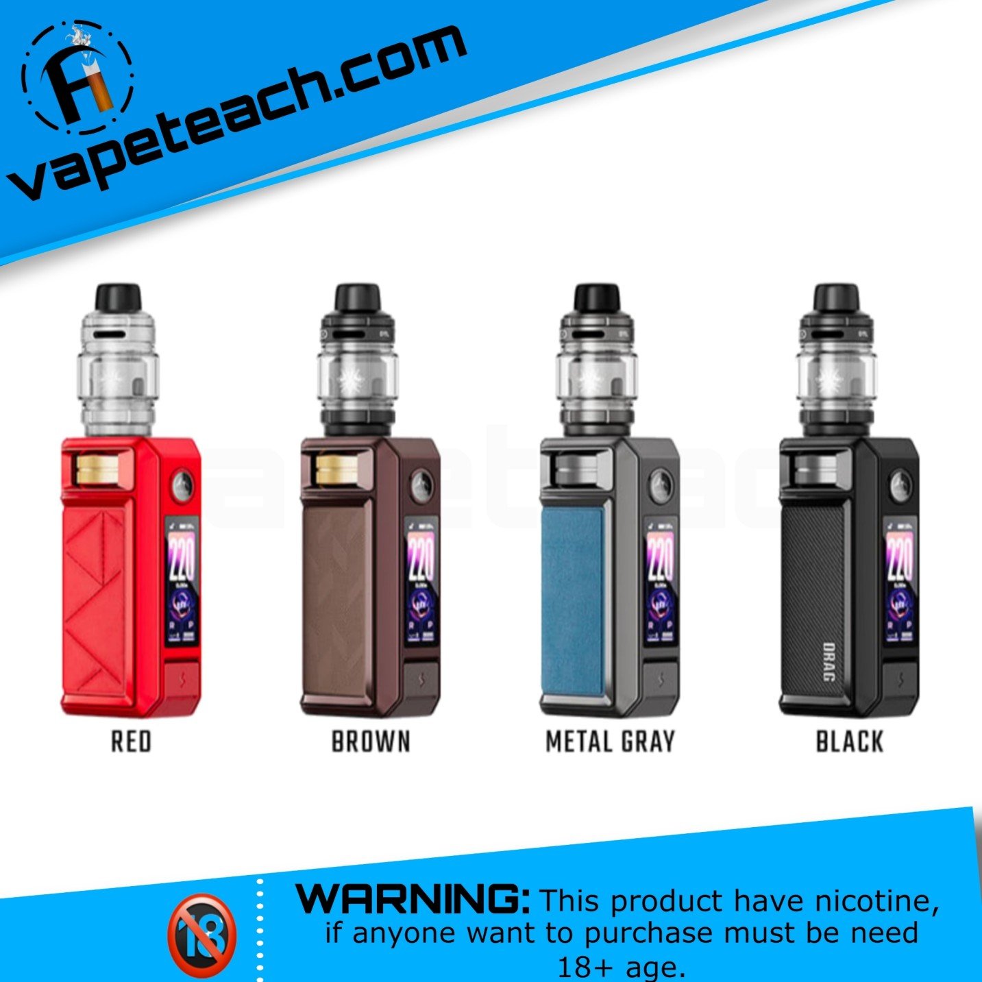VOOPOO Drag 6 Vape Kit 220W in UAE | 4400mAh